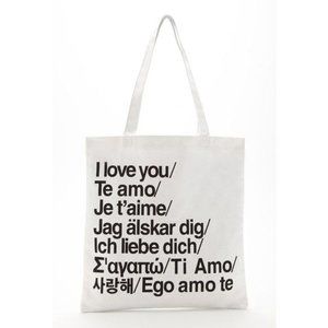 Forever 21 "I Love You" Graphic Tote Bag